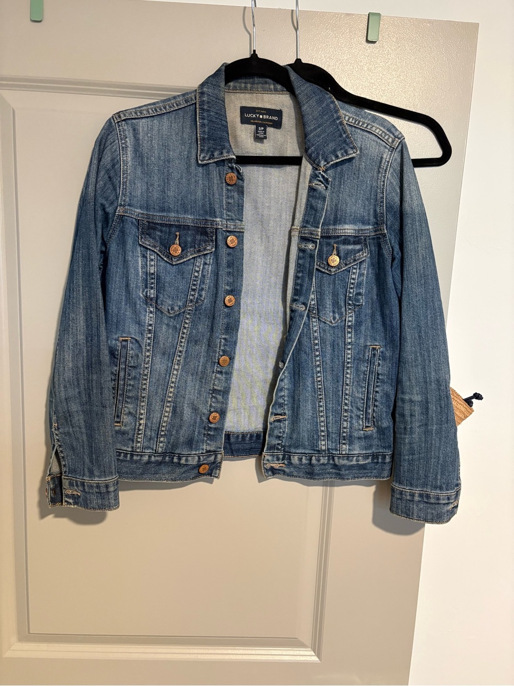Lucky Brand Light Blue Denim Jacket with Button Front